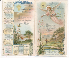 Image Pieuse Ancienne Doux Ange De La Volonté De Dieu Sainte Année Calendrier 1903 Editeur TURGIS - Andachtsbilder