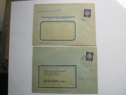 DRESDEN , 2 Dienstbriefe 1959/60 Mit Zirkelmarken - Covers & Documents