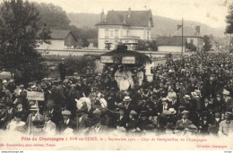 Fête Du Champagne à Bar Sur Seine, Le 4 Septembre 1921 - Char De Bertignolles, En Champagne "animés" - Bar-sur-Seine