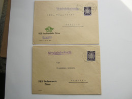 ZITTAU , 2 Dienstbriefe 1959/60 Mit Zirkelmarken - Storia Postale