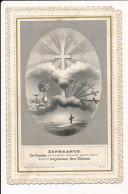 Image Pieuse Ancienne XIXe Canivet Dentelle Espérance Croix Sainte Editeur Bonamy N°77 - Images Religieuses
