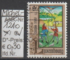 1988 - LUXEMBURG - SM "Caritas: Miniaturen A. Stundenbüchern (III)" 9+1 Fr Mehrf. - O Gestempelt - S.Scan (Lux 1210o) - Gebruikt