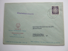 DRESDEN,  Dienstbrief 1959 Mit Zirkelmarke - Cartas & Documentos