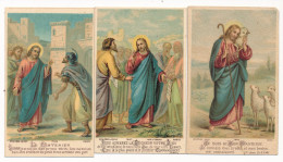 Lot De 3 Images Pieuses Anciennes Vie De Jésus Bouasse Jeune N°752 - 1800 - 1847 - Imágenes Religiosas