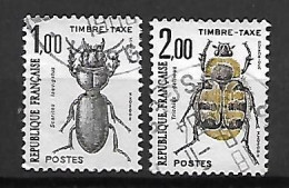 FRANCE     -   1982 .    Y&T N° 106 / 107  Oblitérés.   CACHET  ROND .   Insectes - 1960-.... Oblitérés