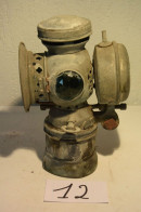 C12 Très Ancienne Lampe Portative Galvanisé Ww1 Ww2 Mine - Antiek Gereedschap