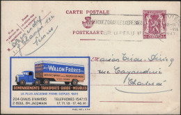 Belgique 1947 Publibel 654 Walon Frères Déménagements, Garde-meubles - Camiones