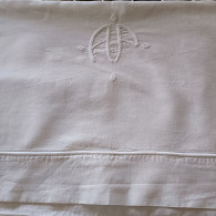 Drap Ancien Monogrammé AP - 1m66 X 2m92 - Sabanas/Cubrecamas