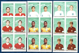 Manama / Ajman 1968 Football Soccer Calcio Amancio Beckenbauer Charlton Eusebio Pelé Rivera 4 X IMPERF Stamps MNH** - Famous Clubs