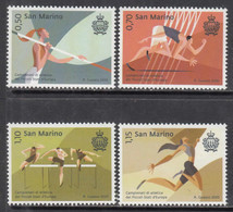 2020 San Marino Small States Championships Sports Athletics  Complete Set Of 4  MNH @ BELOW FACE VALUE - Unused Stamps
