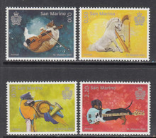 2020 San Marino Animals Musical Instruments Horses Dogs Cats  Complete Set Of 4  MNH - Nuevos
