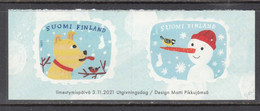 2021 Finland Winter Dogs Snowman Complete Set Of 2 MNH - Ongebruikt