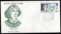 CONGO(1973) Copernicus. Planetary Orbits. Unaddressed FDC With Cachet And Thematic Cancel. Yvert No PA159. Scott No C160 - FDC