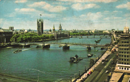 LONDON, PARLIAMENT, WESTMINSTER BRIDGE, ARCHITECTURE, SHIPS, UNITED KINGDOM, POSTCARD - Houses Of Parliament