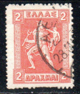 GREECE GRECIA ELLAS 1911 1921 HERMES MERCURY MERCURIO CARRYING INFANT ARCAS 2d USED USATO OBLITERE' - Usados