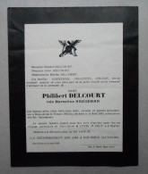 Faire-part Décès Dame Philibert Delcourt Née à Deux-Acren En 1863 Y Décédée En 1930 (Lessines) - Obituary Notices
