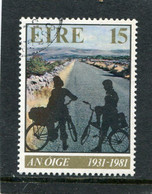 IRELAND/EIRE - 1981   15p  YOUTH HOSTEL  FINE USED - Used Stamps