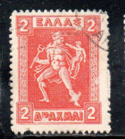 GREECE GRECIA ELLAS 1911 1921 HERMES MERCURY MERCURIO CARRYING INFANT ARCAS 2d USED USATO OBLITERE' - Usados