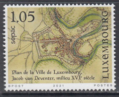 2021 Luxembourg Sepac Maps Plan De La Ville   Complete Set Of 1  MNH @  BELOW FACE VALUE - Ungebraucht