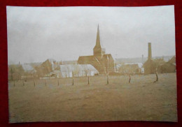 Ancienne Photo Originale Panorama Eglise De Bourlers Lez Chimay - Orte