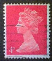 Great Britain, Scott #MH7, Used(o), 1969, Machin: Queen Elizabeth II, 4d, Vermilion - Machins