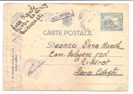 CARTE POSTALA Cenzurata Circulata OFICIUL POSTAL MILITAR , 1942 - Storia Postale Seconda Guerra Mondiale