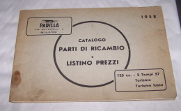 CATALOGO PARTI DI RICAMBIO E LISTINO PREZZI MOTO PARILLA 125 CC TURISMO LUSSO, MOTOS, MOTOCYCLETTE - Motos