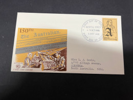 24-1-2024 (2 X 12 A) Australia FDC - 1974 (WCS) 150th Anniversary "The Australian" Newspaper - FDC