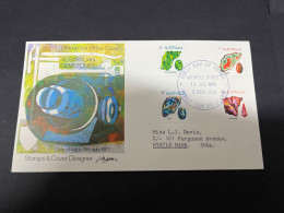 24-1-2024 (2 X 12 A) Australia FDC - 1973 - Gemstones - FDC