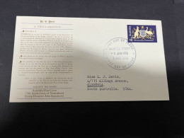 24-1-2024 (2 X 12 A) Australia FDC - 1976 - Austrlia's Proclamation - FDC