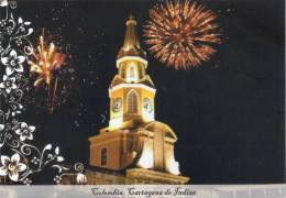 Lote PEP397, Colombia, Postal, Postcard, Pre Franqueada, Cartagena, Torre Del Reloj, Meter Stamp - Colombie
