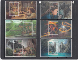 2021 New Zealand Lord Of The Rings Films Movies Cinema Complete Set Of 6 Sheets MNH @ BELOW FACE VALUE!! - Nuovi