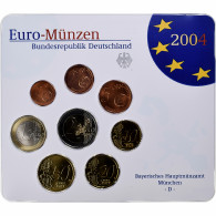 Allemagne, 1 Cent To 2 Euro, 2004, Munich, Set Euro, FDC - Allemagne