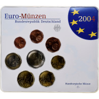 Allemagne, 1 Cent To 2 Euro, 2004, Hambourg, Set Euro, FDC - Allemagne