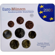 Allemagne, 1 Cent To 2 Euro, 2005, Stuttgart, Set Euro, FDC - Allemagne