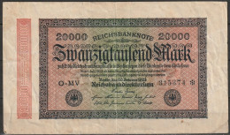 DR.20000 Mark Reichsbanknote 20.2.1923 Ros.Nr.84e, P85 ( D 6016 ) - 20.000 Mark