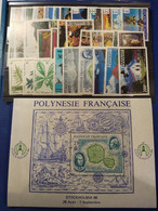 1986 Polynesie Française N° 246 à 271, PA 190 à 195, BF12 Nf** MNH . Année Complète - Full Years