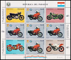 MOTORCYCLES,CENT.1984-STAMPS-PARAGUAY--S/S-MNH- - Motorbikes