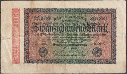 DR.20000 Mark Reichsbanknote 20.2.1923 Ros.Nr.84b, P85 ( D 6468 ) - 20.000 Mark