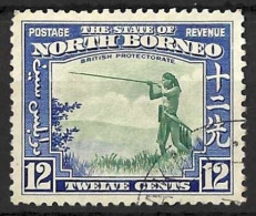 NORTH BORNEO....KING GEORGE VI..(1936-52.)..." 1939.".....12c......SG310.......(CAT.VAL.£12..).....CDS......VFU..... - Borneo Septentrional (...-1963)