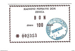 *bosnia- Herzegovina Prison Money 100 Dinara  Ref 63  Unc - Bosnia Erzegovina