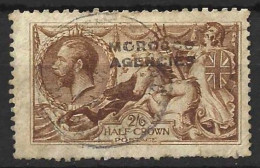 MOROCCO AGENCIES.....KING GEORGE V..(1910-36..)..." 1917."....2/6...SEAHORSE...SG51....POOR PERFS....GOOD CDS..USED... - Bureaux Au Maroc / Tanger (...-1958)