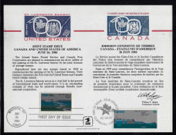 CANADA 1984 SILVER JUBILEE St. LAWRENCE SEAWAY  JOINT STAMP ISSUE USA & CANADA SCOTT CDA #1045 USA#2091 - 1981-1990