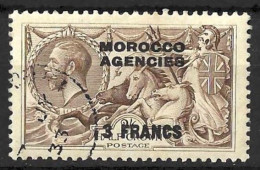 MOROCCO AGENCIES...KING GEORGE V..(1910-36..)...." 1924.."....SEAHORSE.....3f ON 2/6......SG200....CDS...USED.. - Morocco Agencies / Tangier (...-1958)