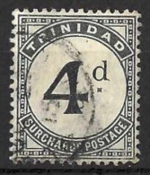 TRINIDAD ...KING EDWARD VII..(1901-10..)...POSTAGE-DUE.....4d......SGD13......(CAT.VAL.£22..)......USED...... - Trinidad & Tobago (...-1961)