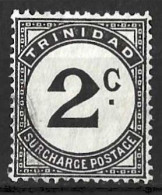 TRINIDAD...KING GEORGE VI...(1936-52.)....POSTAGE-DUE.....2c......SGD26.....ORDENERY PAPER..(CAT.VAL.£9.50..).....USED. - Trinidad & Tobago (...-1961)