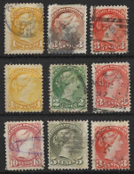 CANADA....QUEEN VICTORIA...(1837-01.)..GROUP OF 9 SMALL HEADS.....DIFFERENT CONDITION...USED...... - Nuevos