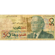 MAROC - PICK 64 C - 50 DIRHAMS - AH1407/1987 - SIGN 12 - TB - Marruecos