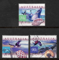 AUSTRALIA 1999  FAUNA AND FLORA (3rd SERIES) " COASTAL ENVIRONMENT " (3) STAMPS VFU - Gebruikt