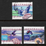 AUSTRALIA 1999  FAUNA AND FLORA (3rd SERIES) " COASTAL ENVIRONMENT " (3) STAMPS VFU - Usati